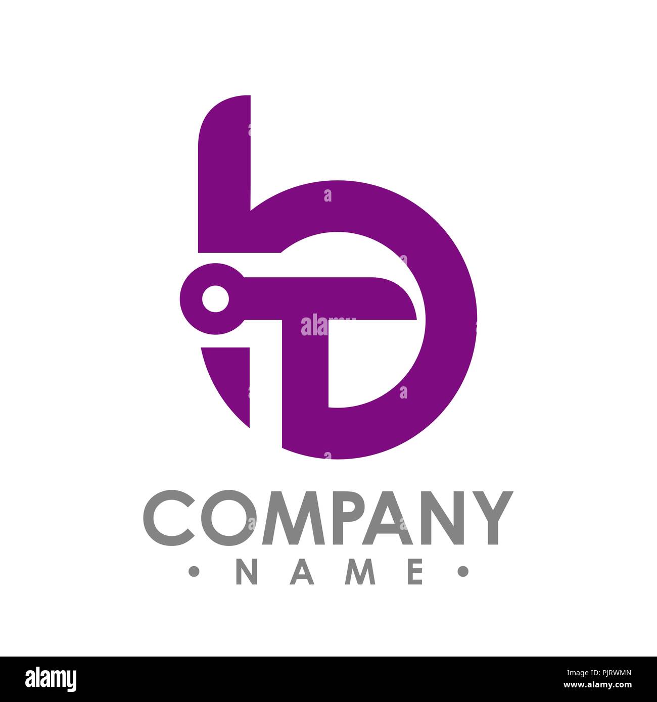 Letter B And T Icon Technology Smart Logo Computer And Data