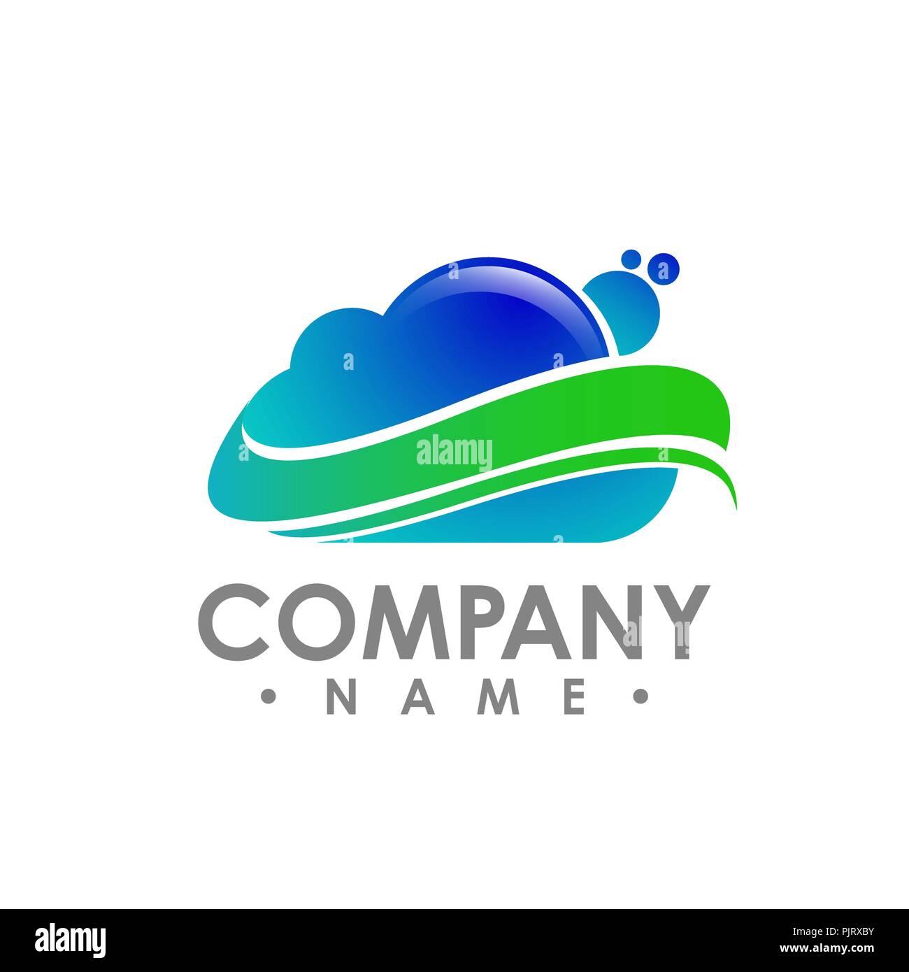 Blue cloud computing logo. Cloud info emblems. Cloud storage logo. Chat or network icon Stock Vector