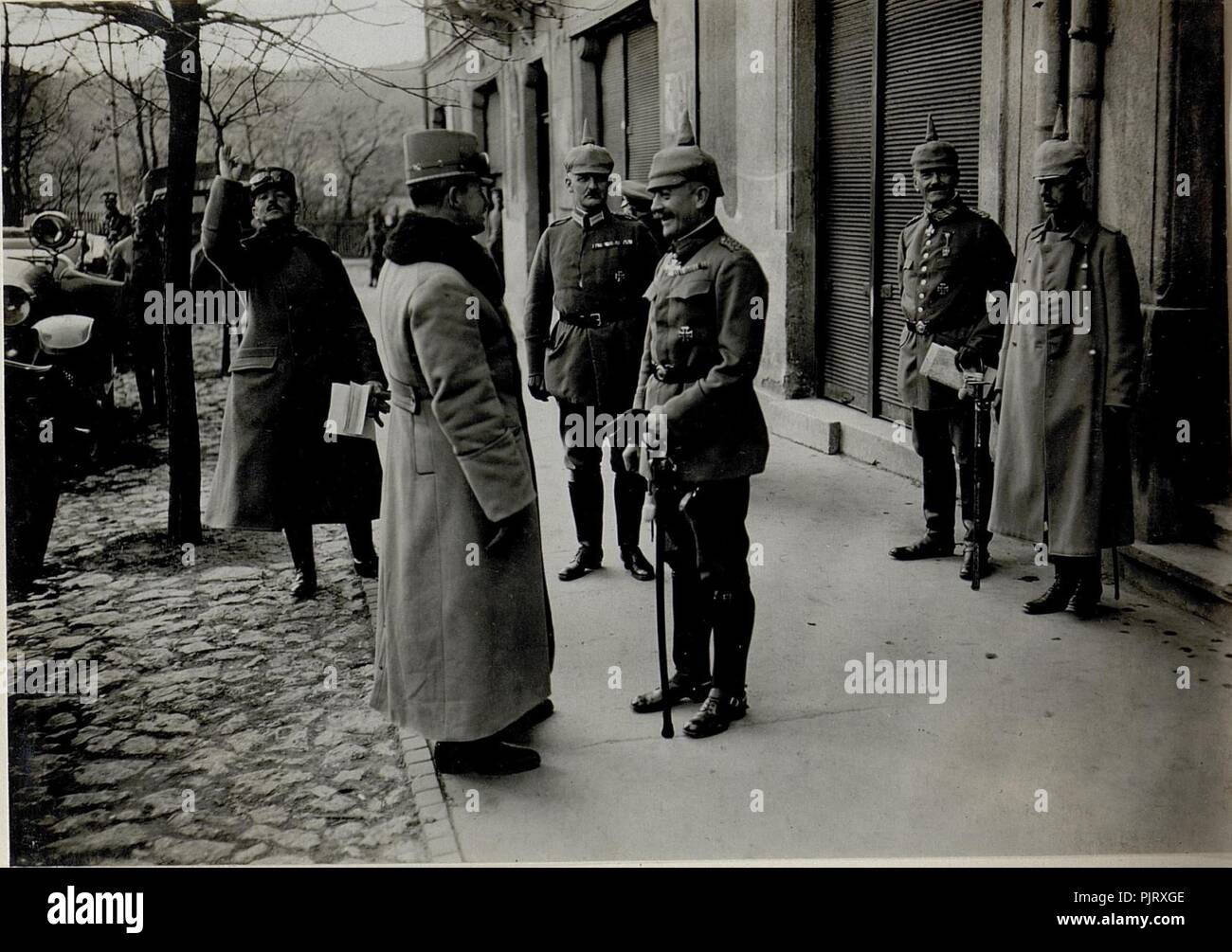 Beim deutschen Kommando in Petrozseny. 5.11.1916 Stock Photo