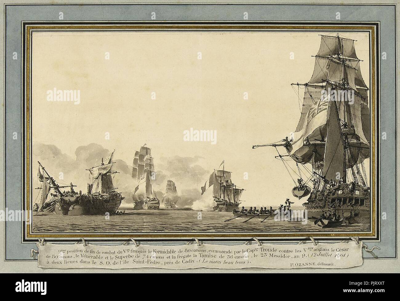 Battle of Algeciras, 12 July 1801 Stock Photo Alamy
