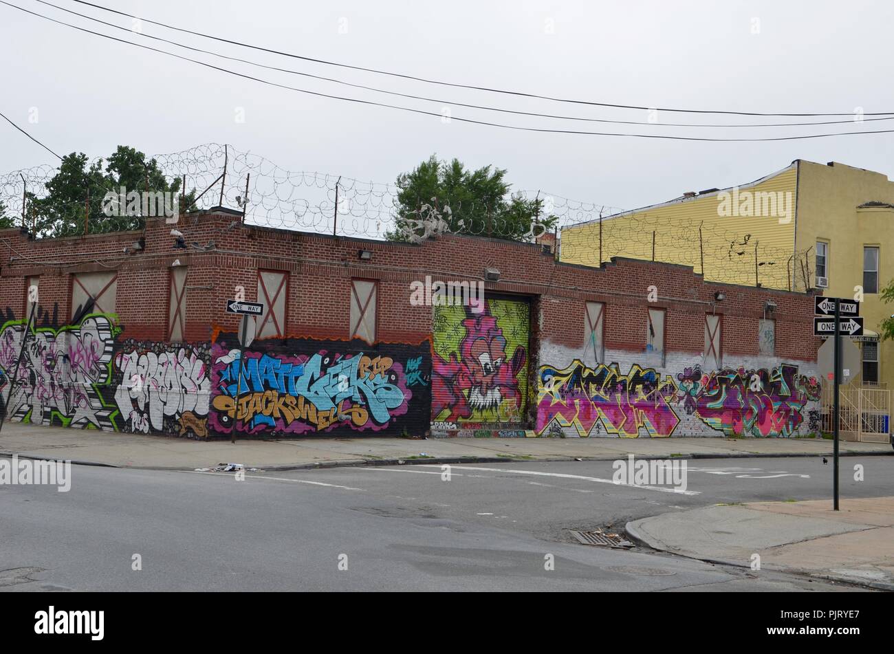 Mural art at East Williamsburg in Brooklyn. The Bushwick Collective has