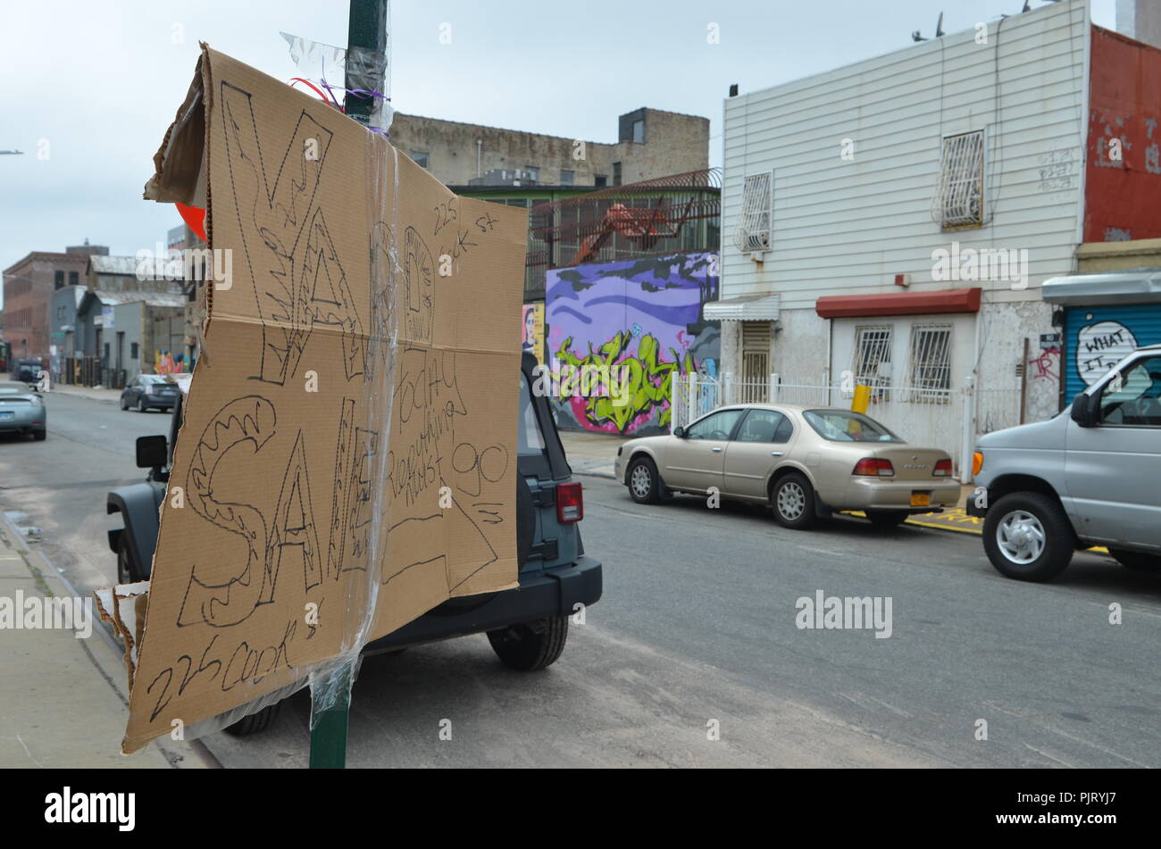 Mural art at East Williamsburg in Brooklyn. The Bushwick Collective has