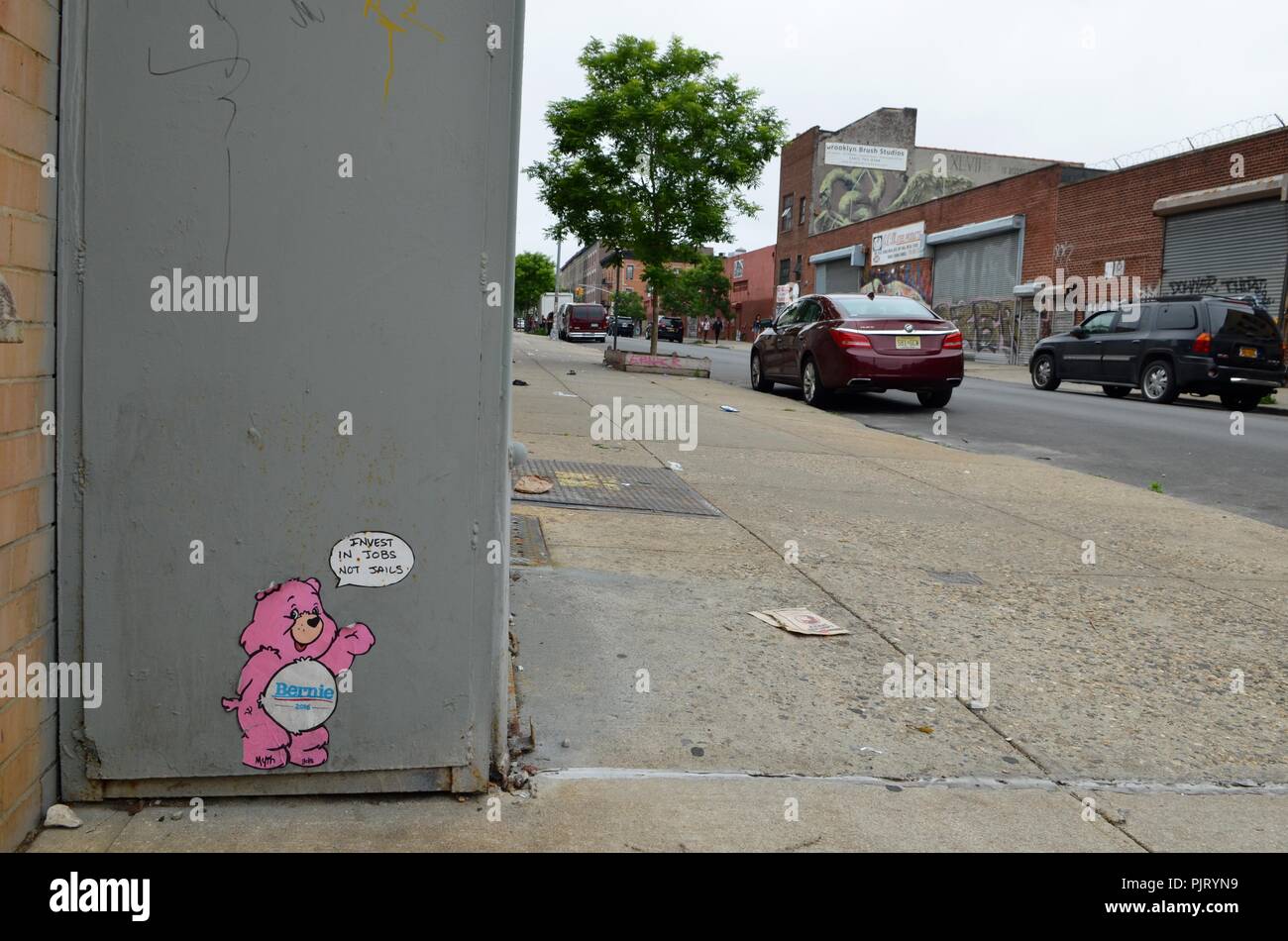 Mural art at East Williamsburg in Brooklyn. The Bushwick Collective has