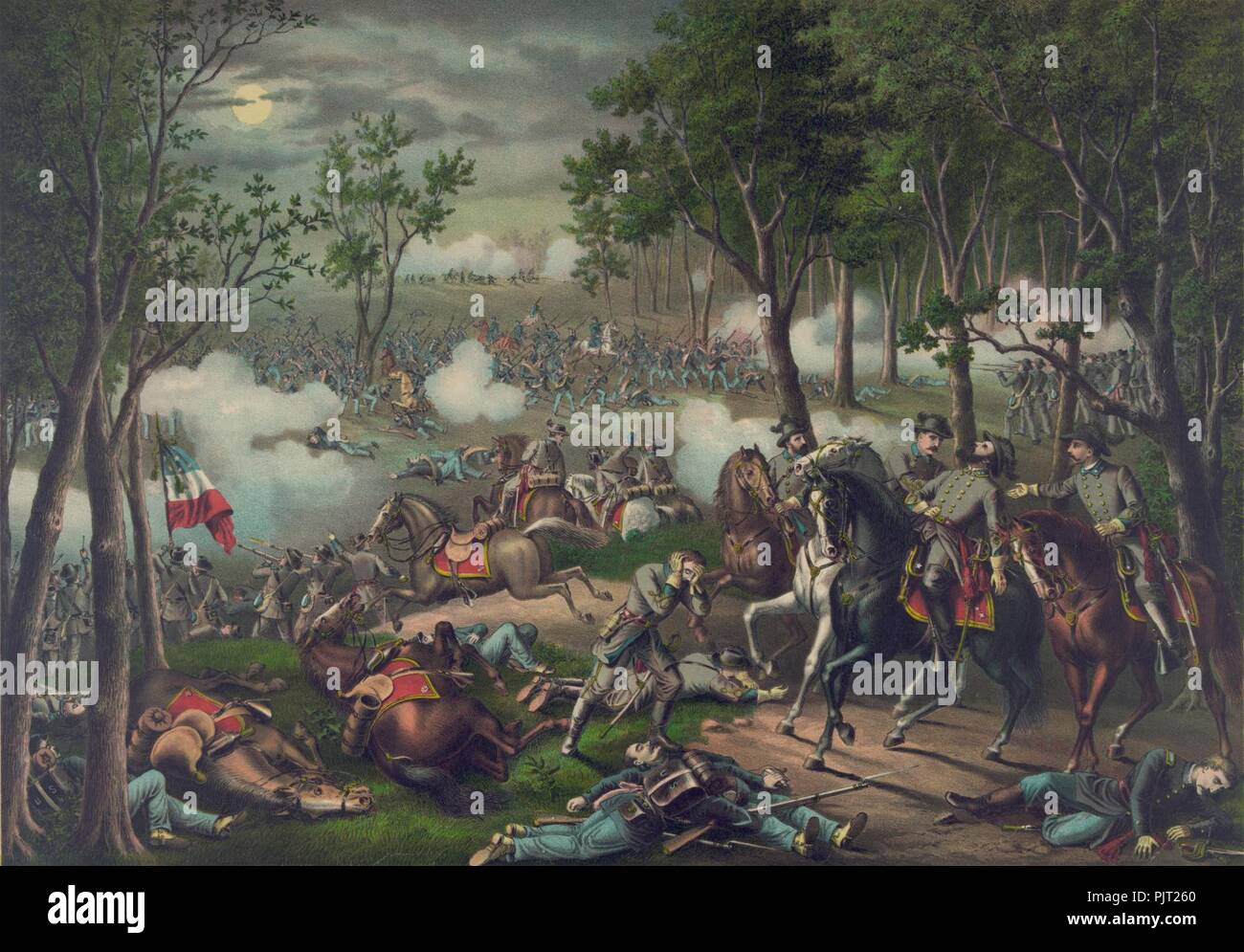 Battle of Chancellorsville. Stock Photo