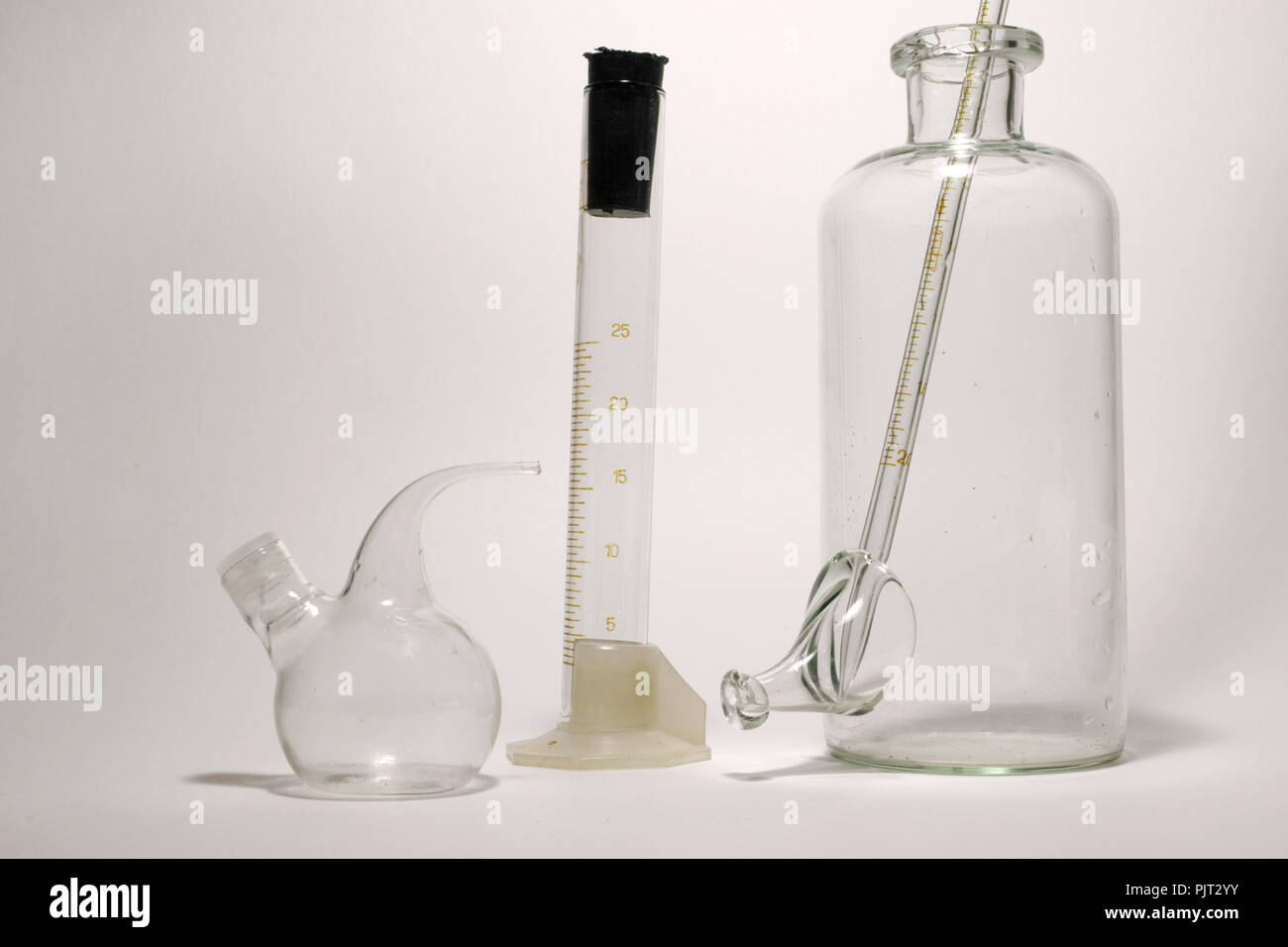 laboratory glassware set test tube (measuring cylinder with rubber