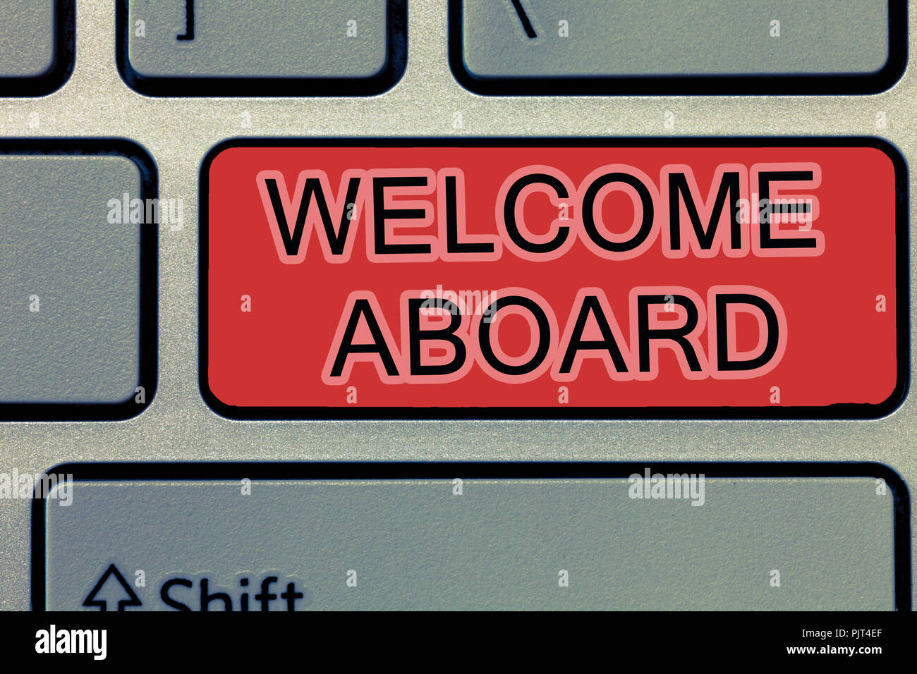 Handwriting text writing Aboard. Concept meaning Expression of