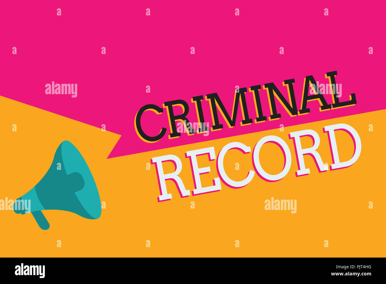 Text sign showing Criminal Record. Conceptual photo profile of a person ...