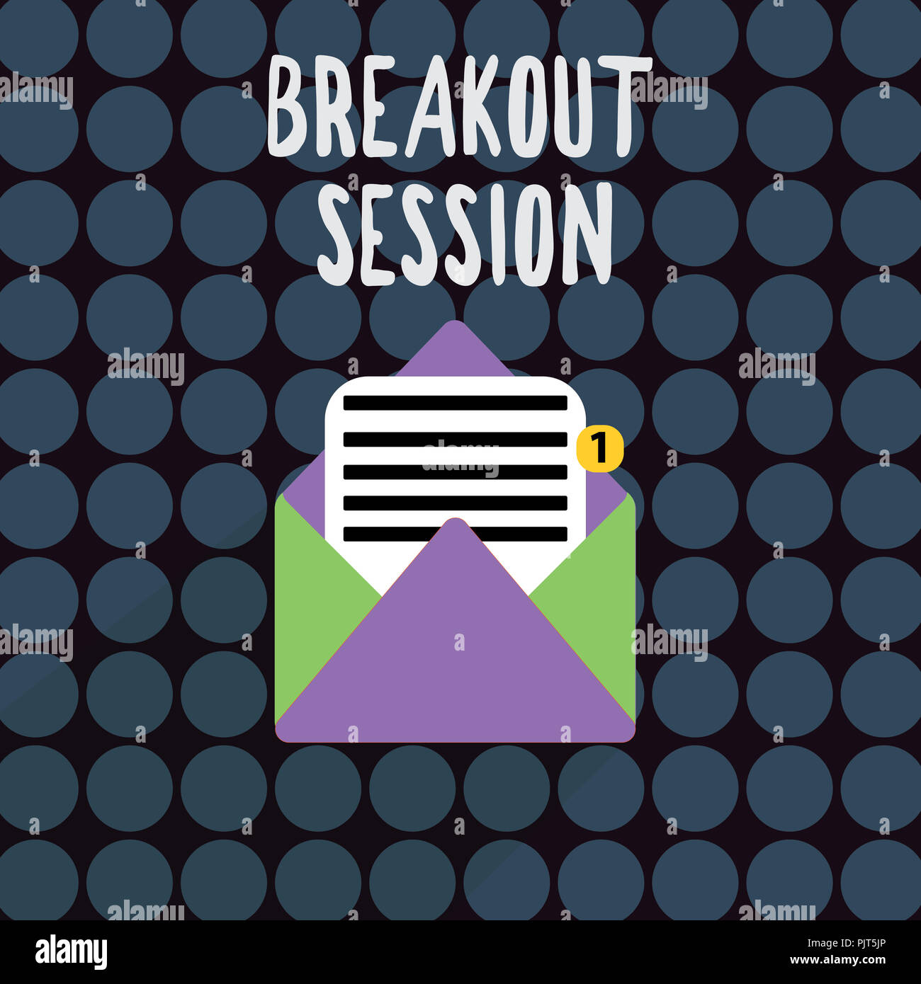 Text sign showing Breakout Session. Conceptual photo workshop ...