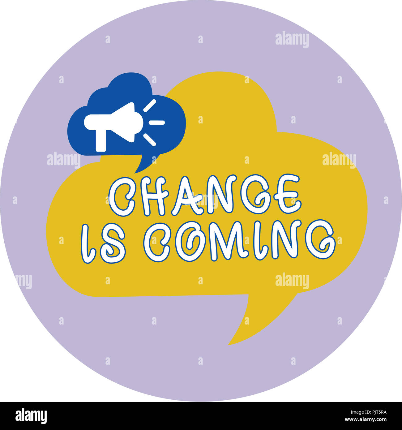 Word writing text Change Is Coming. Business concept for telling ...