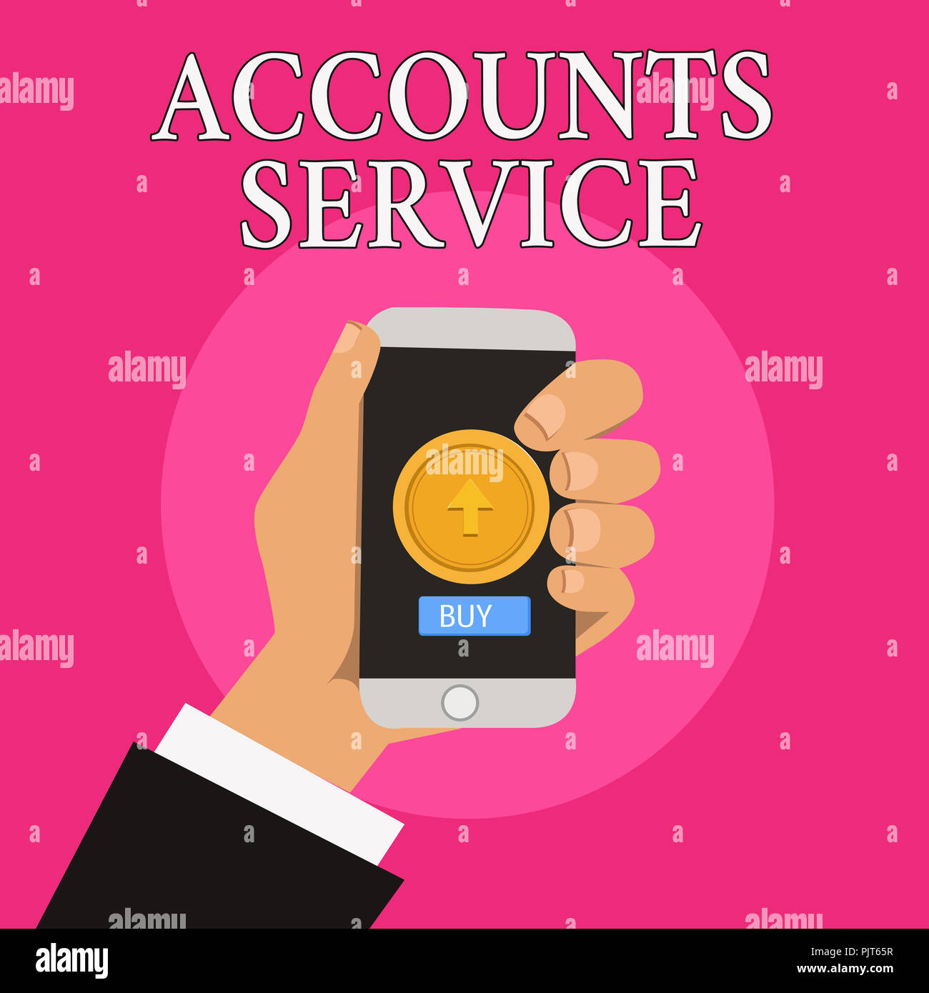 Handwriting text writing Accounts Service. Concept meaning accessing ...