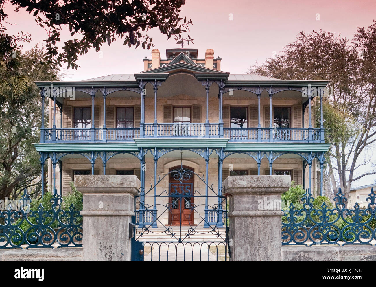 Carl Wilhelm August Groos House, Italian Villa style, winter, at 335 King William Street in King
