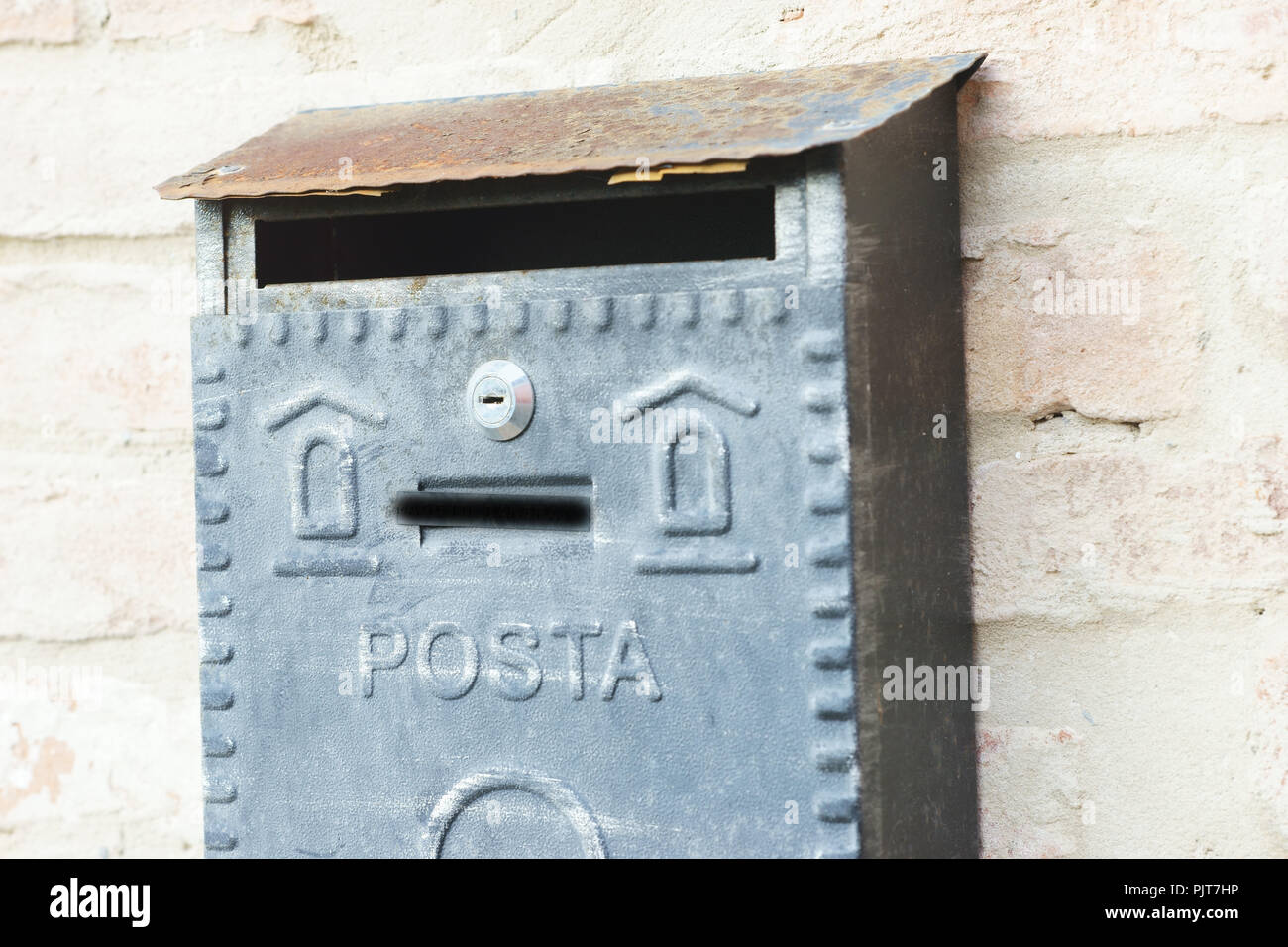 postal box on a wall in tuscany, italy Stock Photo