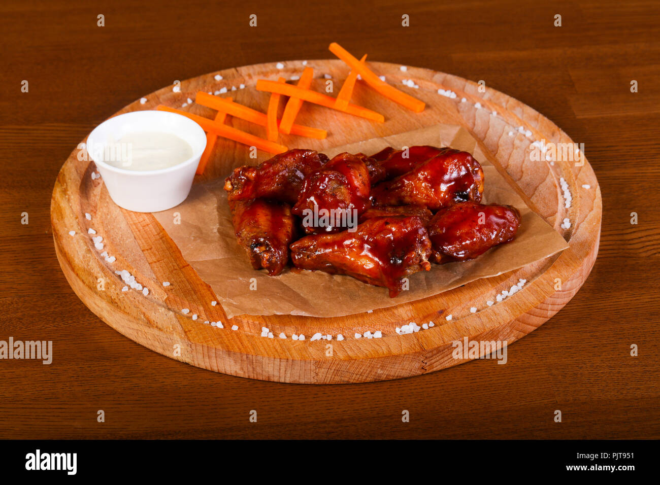 Chicken wings BBQ sauce Stock Photo - Alamy