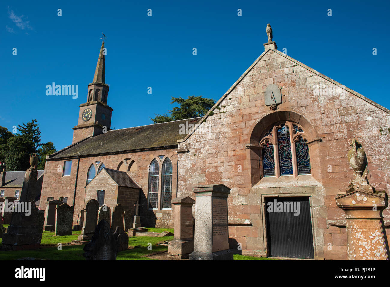 Glamis Parish Church of St Fergus, Glamis, Angus, Scotland. Stock Photo