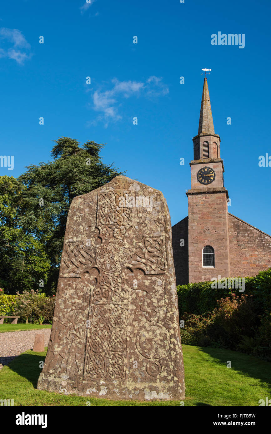 Glamis Manse Pictish Stone, Glamis, Angus, Scotland. Stock Photo