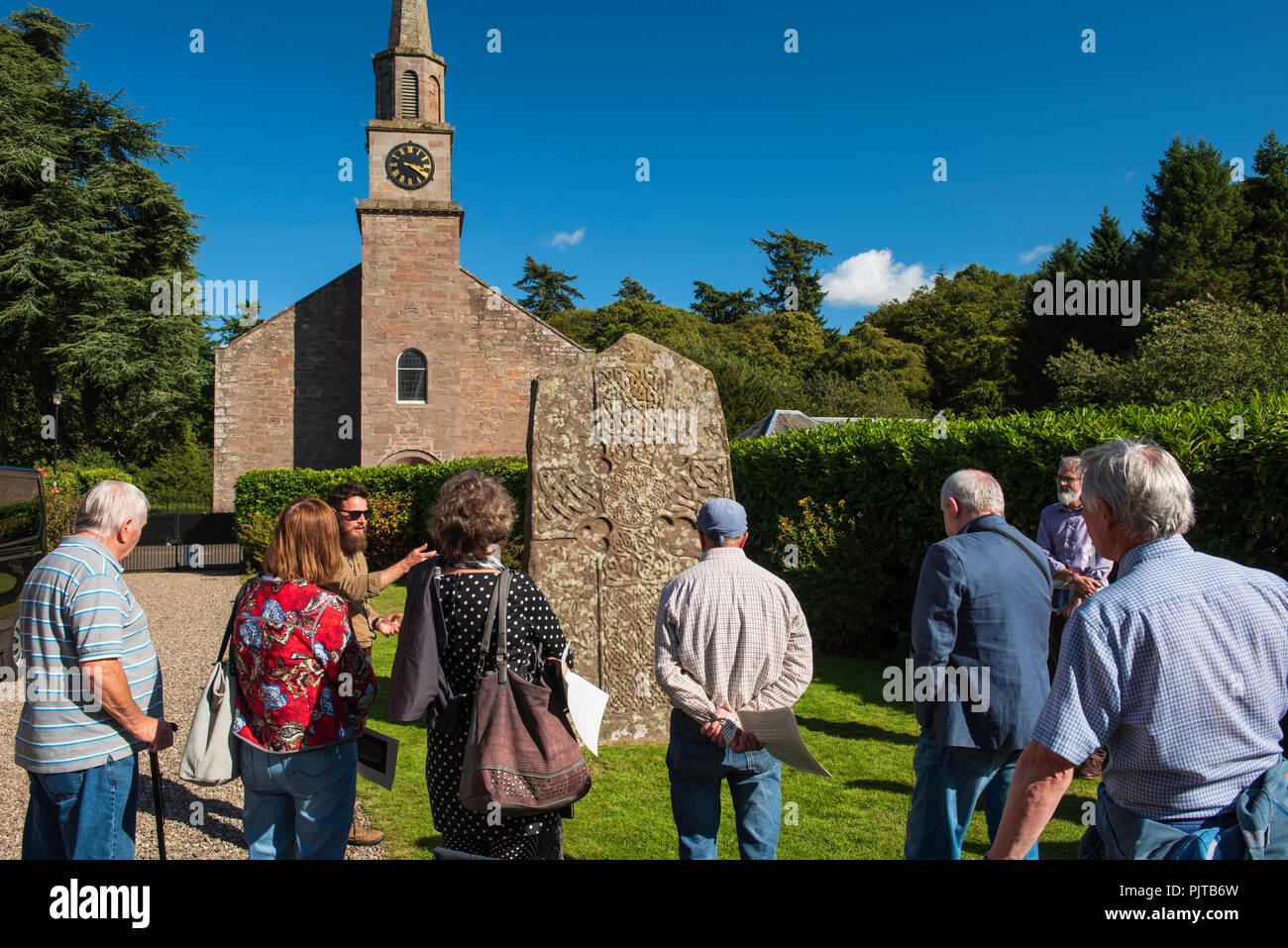 Glamis Manse Pictish Stone, Glamis, Angus, Scotland. Stock Photo