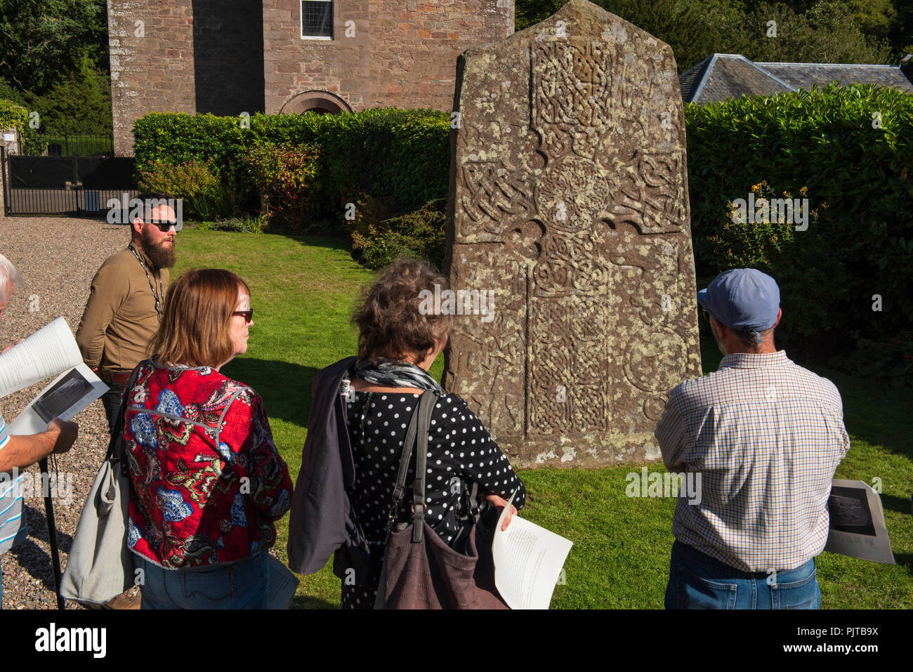 Glamis Manse Pictish Stone, Glamis, Angus, Scotland. Stock Photo