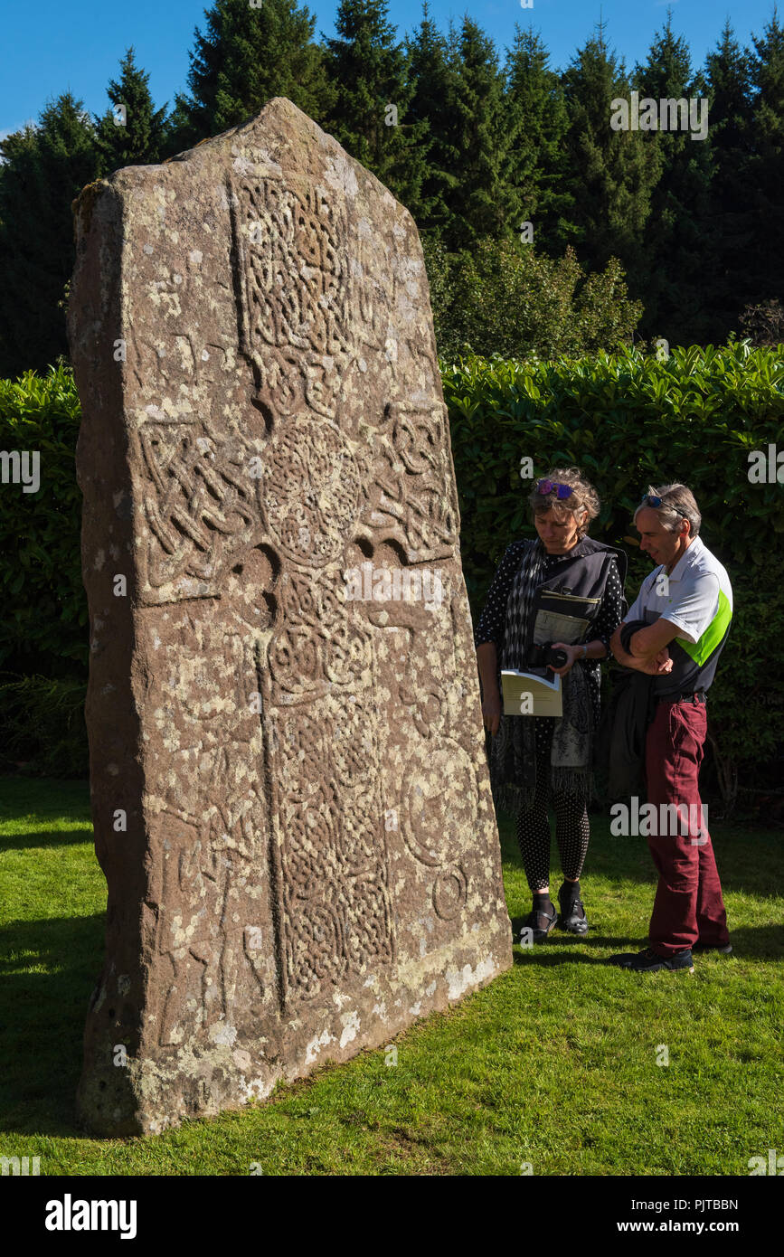 Glamis Manse Pictish Stone, Glamis, Angus, Scotland. Stock Photo