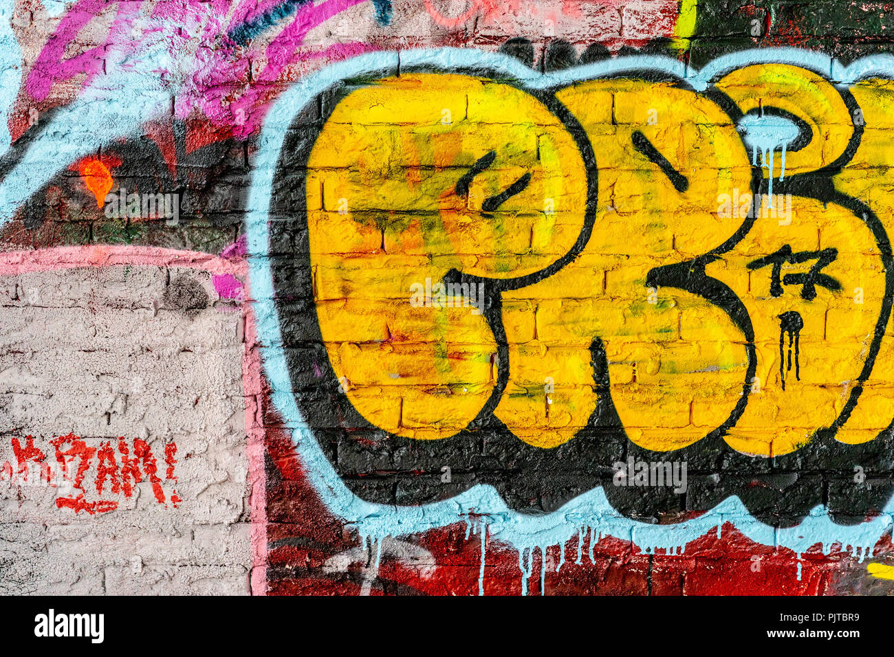 Street Art Graffiti Hand Text High Resolution Stock Photography And Images Alamy