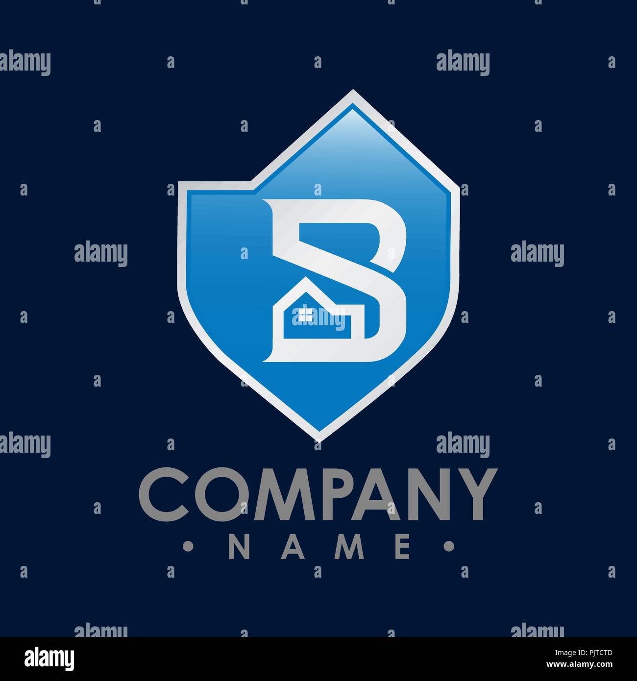 B letter Shield house icon logo design vector template Stock Vector ...