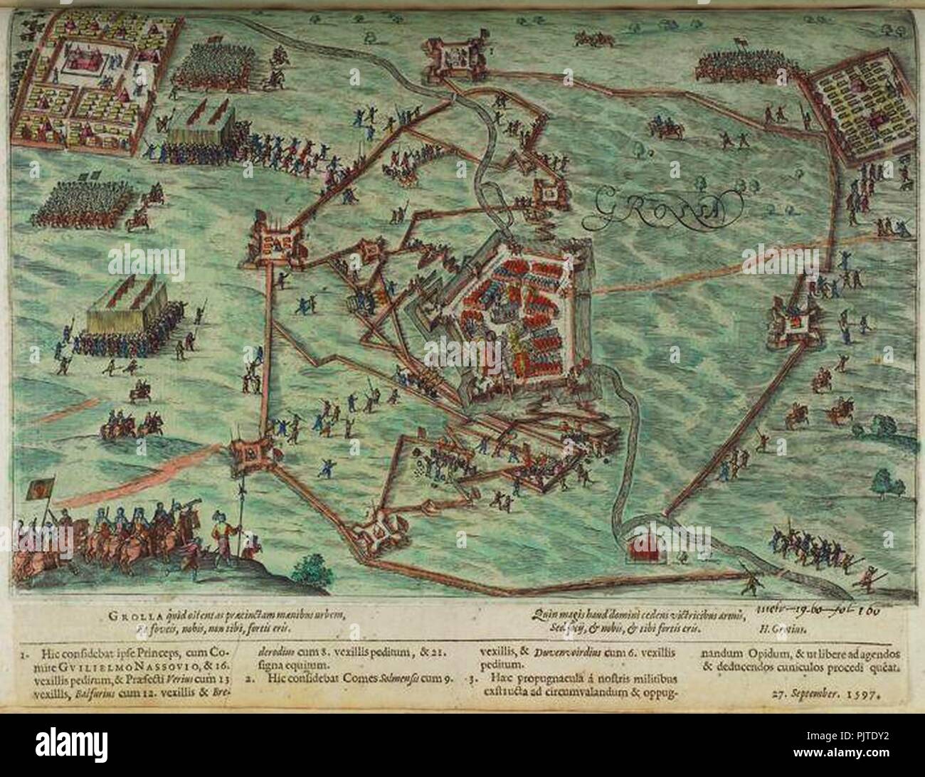 Belegering van Grol in 1597 - Siege of Groenlo in 1597. Stock Photo