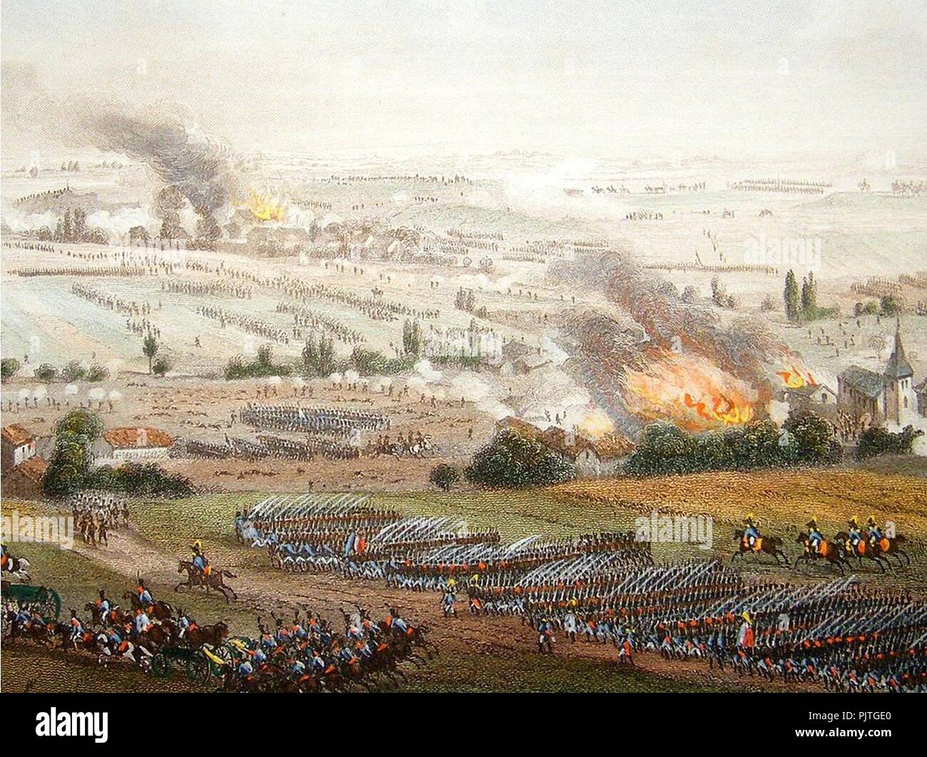 Battle of Ligny. Stock Photo