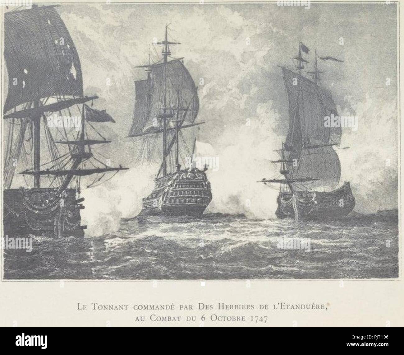 Bataille du cap Finisterre octobre 1747 Stock Photo Alamy