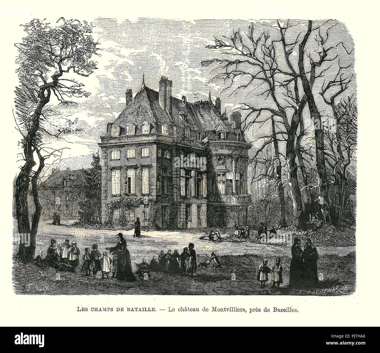 Bazeilles Fr 08 Chateau De Montvilliers Gravure Stock Photo Alamy Bazeilles Fr 08 Chateau De Montvilliers Gravure Stock Photo Alamy
