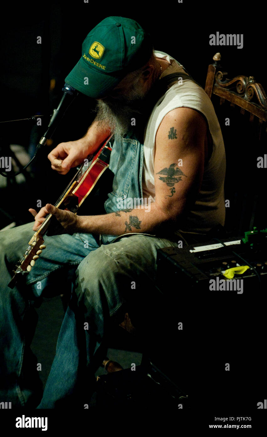 Seasick Steve's concert in the Ancienne Belgique, Brussels (Belgium, 17/02/2009) Stock Photo