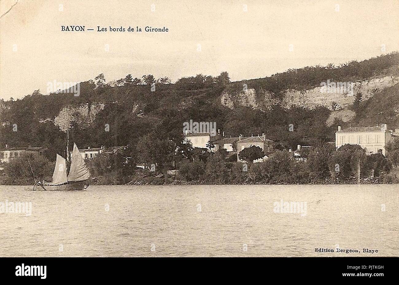 Bayon - bords de la Gironde. Stock Photo