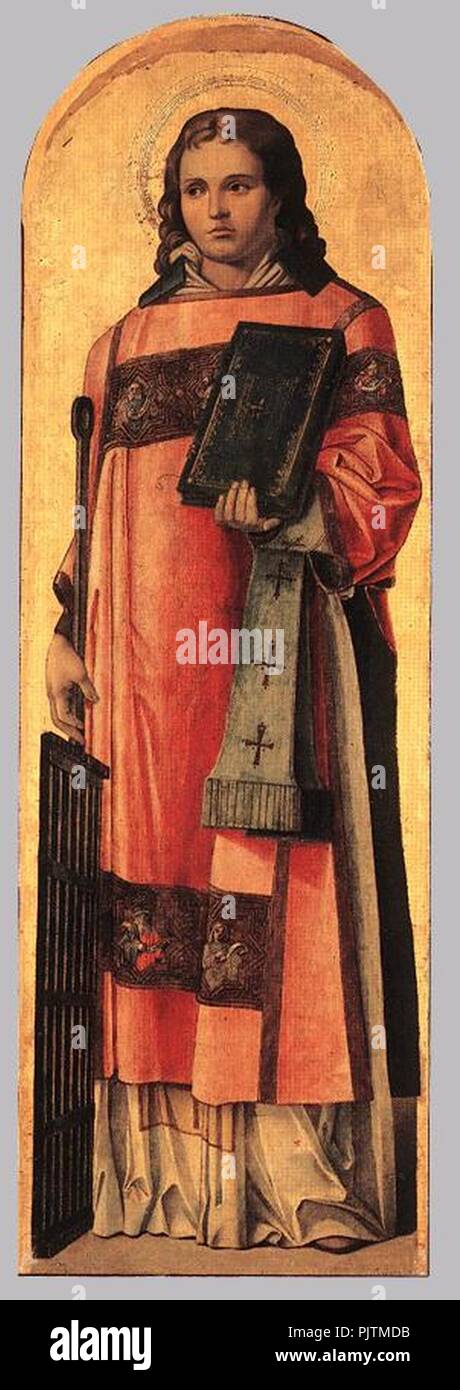 Bartolomeo Vivarini St Lawrence the Martyr Stock Photo Alamy
