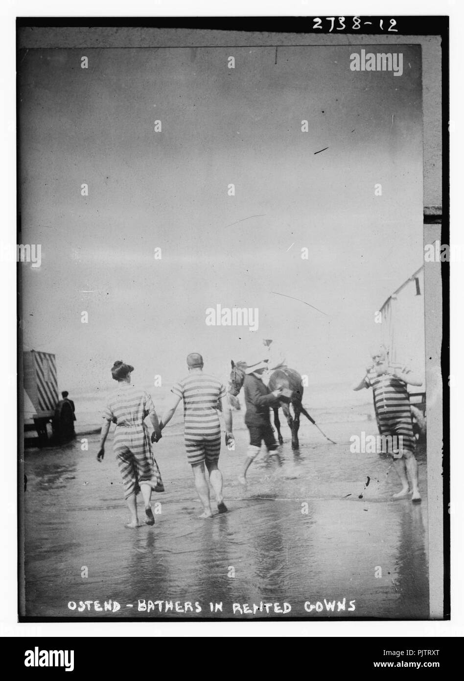 Bathers in rented gowns, Ostend Stock Photo Alamy