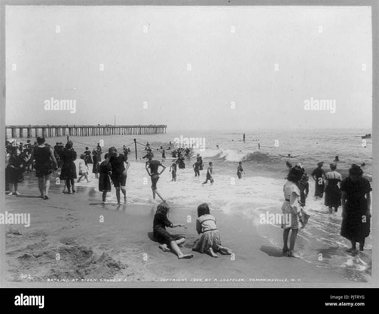 Bathing at Ocean Grove N.J Stock Photo Alamy