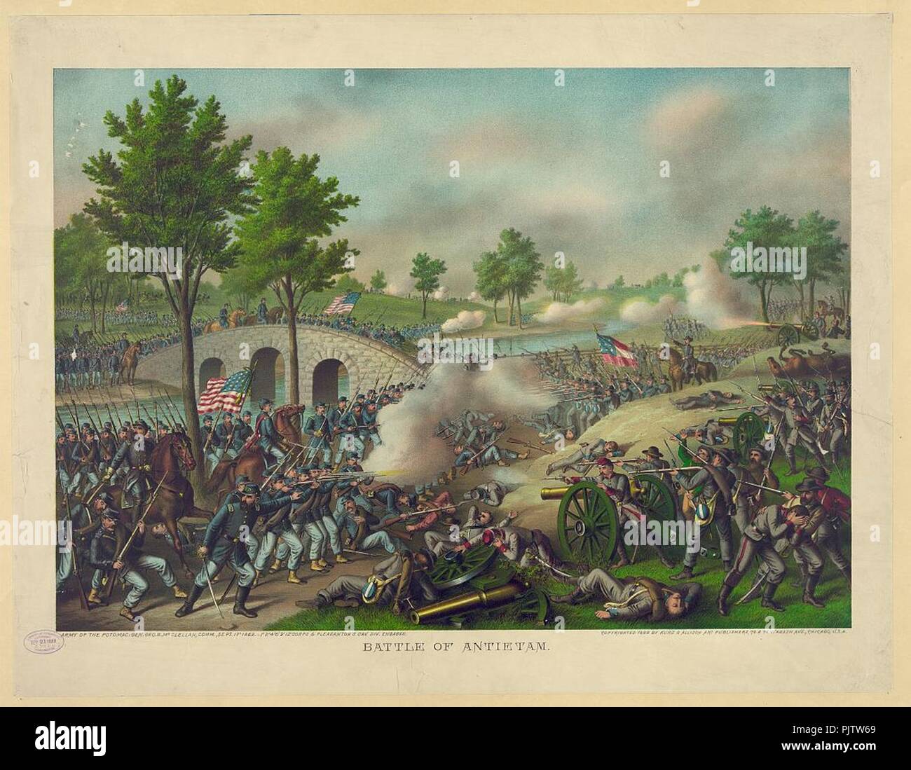 Battle of AntietamArmy of the Potomac Gen. Geo. B. McClellan, comm
