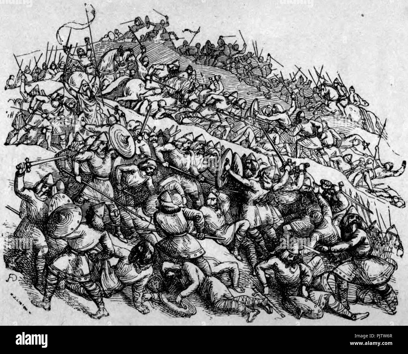 Historic battle print Black and White Stock Photos & Images - Alamy