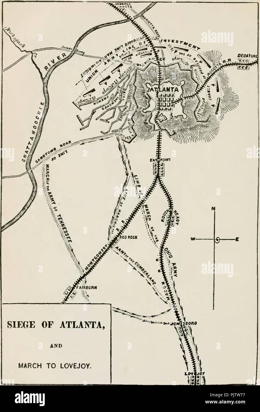 Battle of Atlanta - History of Iowa. Stock Photo