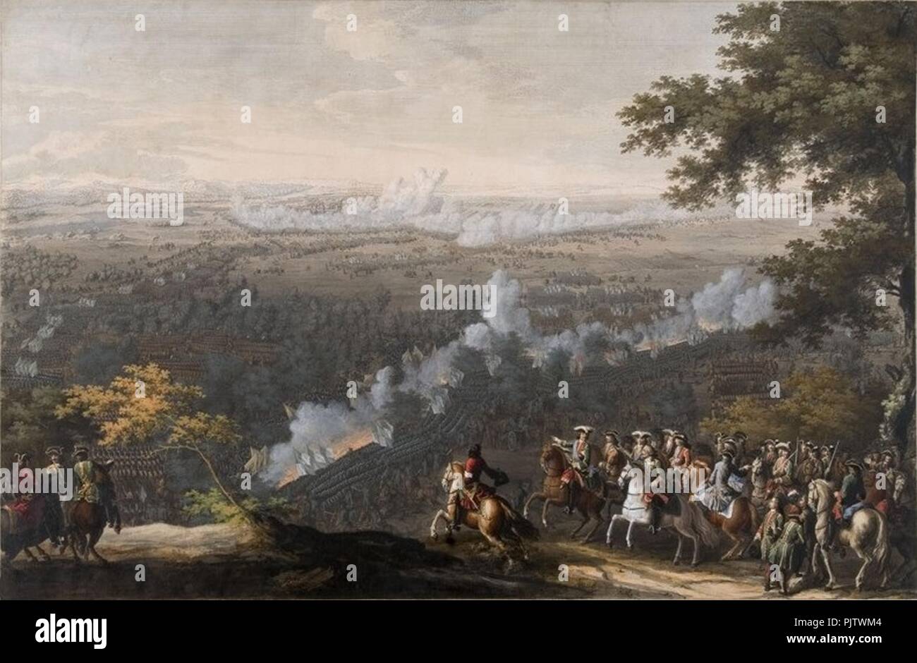 Battle of Lesnaya 1708 by Larmessin. Stock Photo