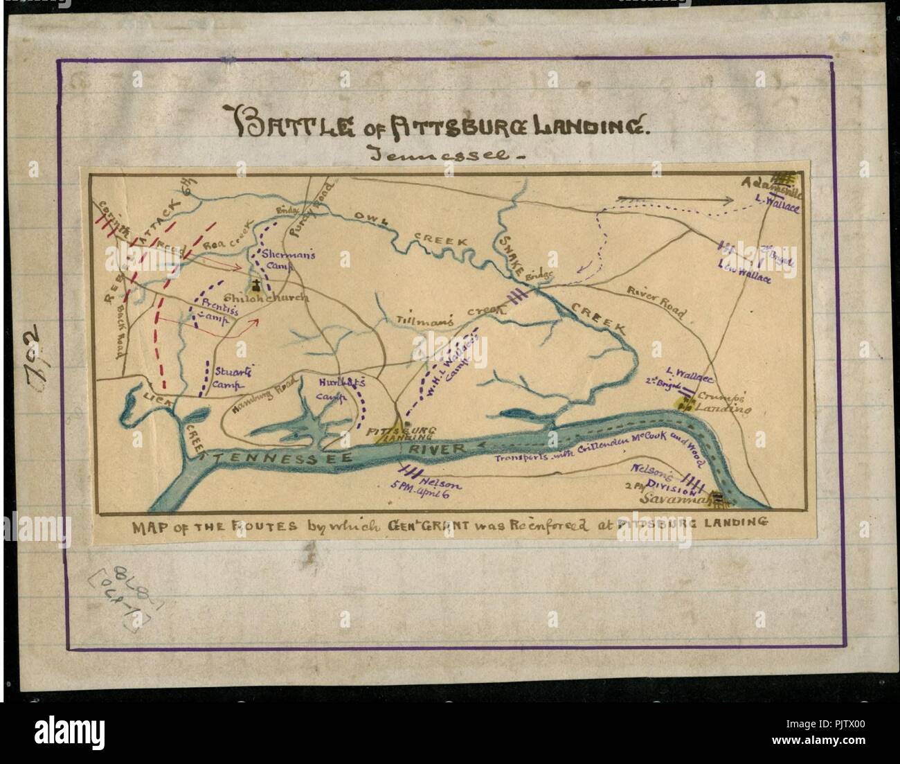 Battle of Pittsburg Landing. Tennessee Stock Photo Alamy