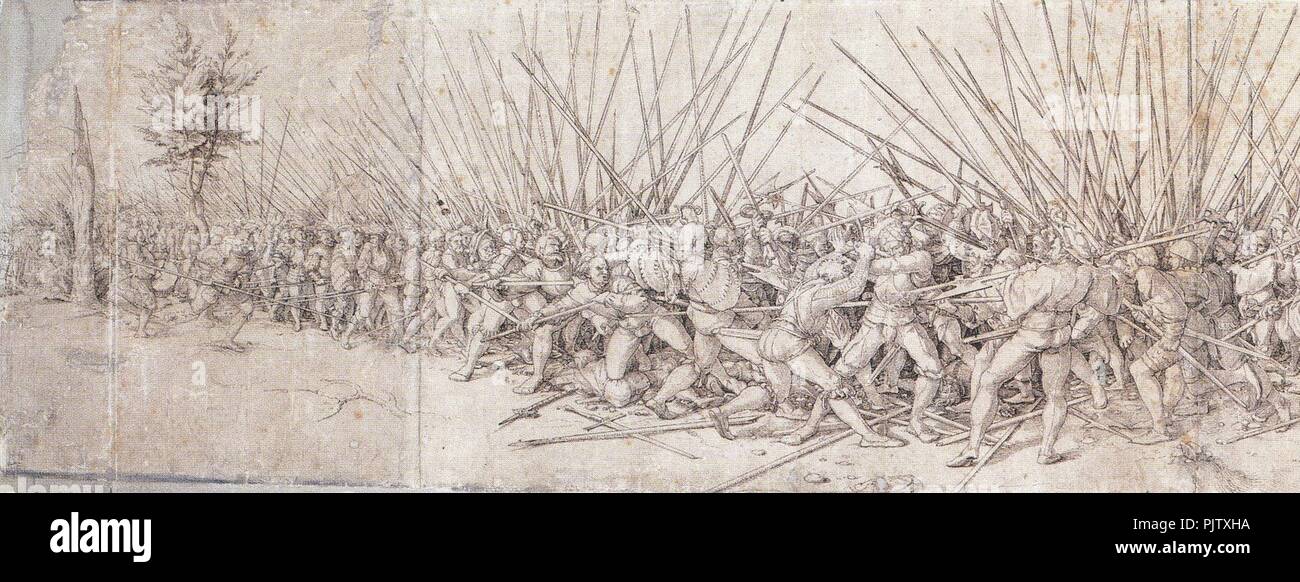 Battle Scene, after Hans Holbein the Younger. Stock Photo