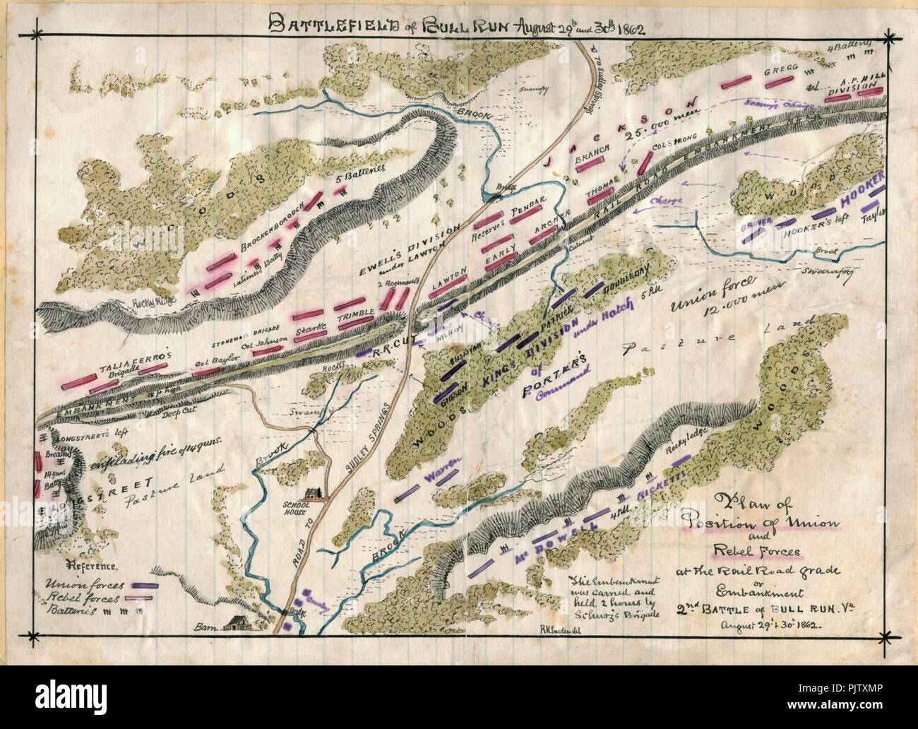 Battlefield of Bull Run August 29th and 30th 1862 Stock Photo - Alamy