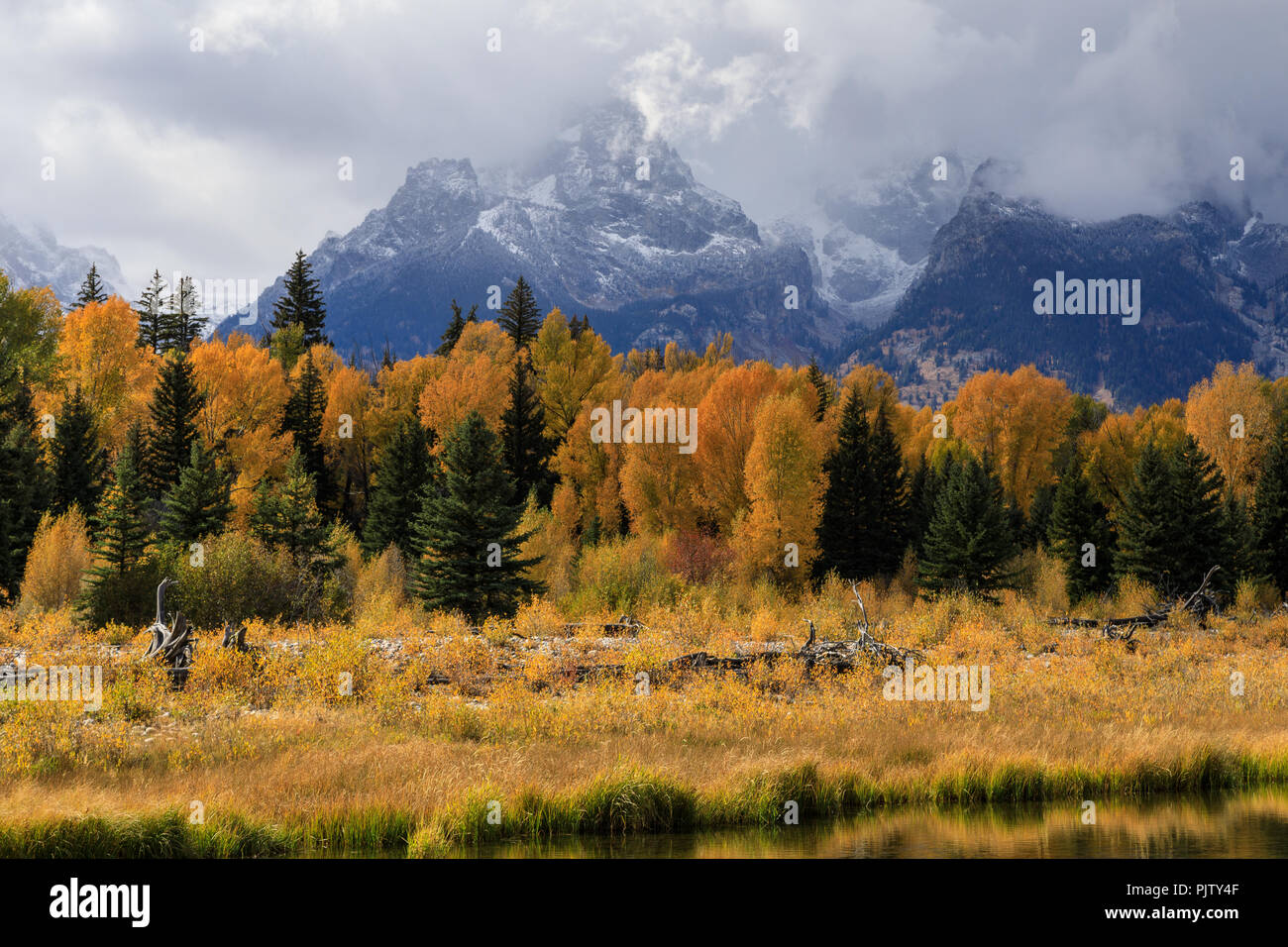 Scenic Autumn Landscape in the Tetons Stock Photo - Alamy