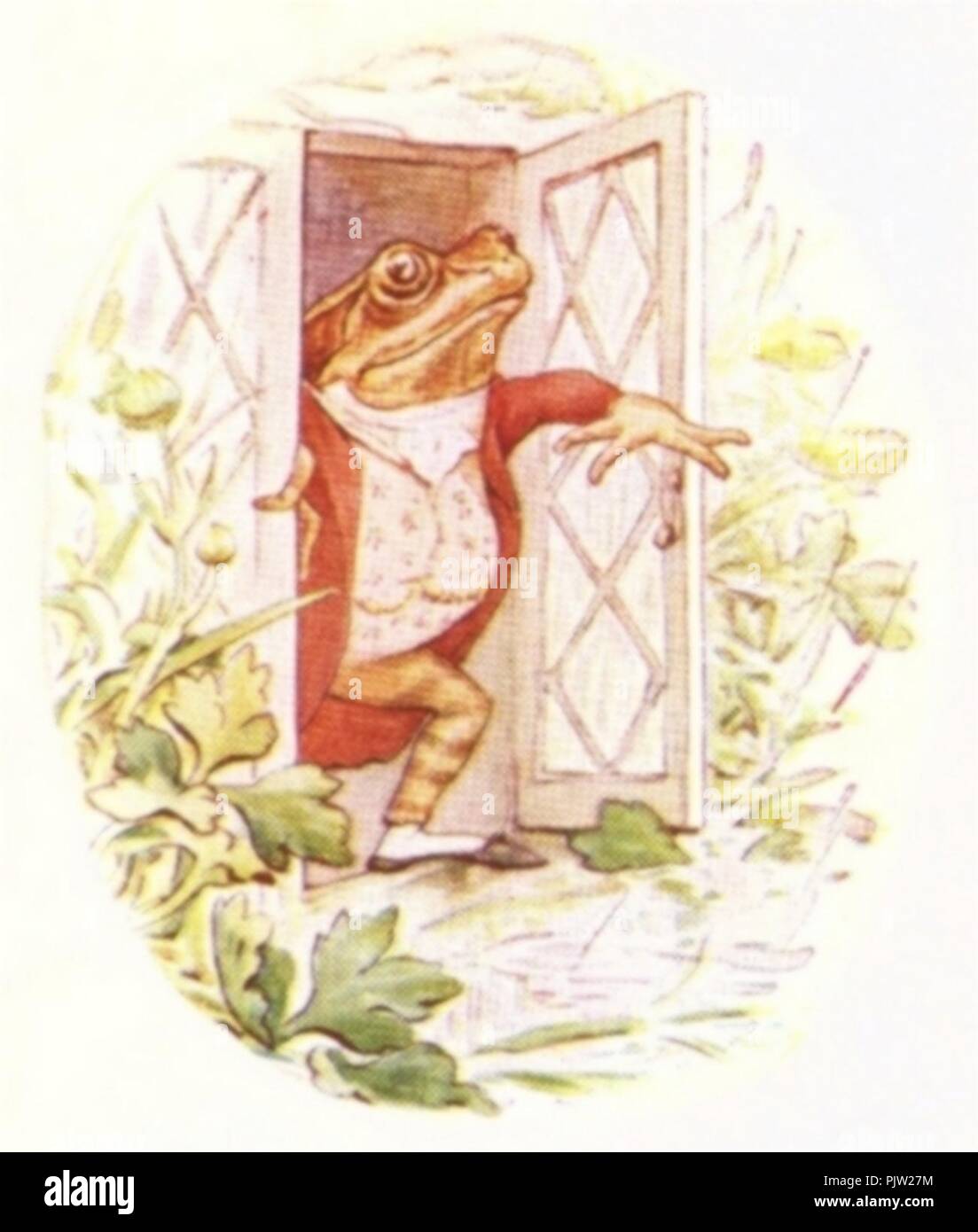 Beatrix Potter Vintage Mr. Jeremy Fisher Frog on Lilly Pad