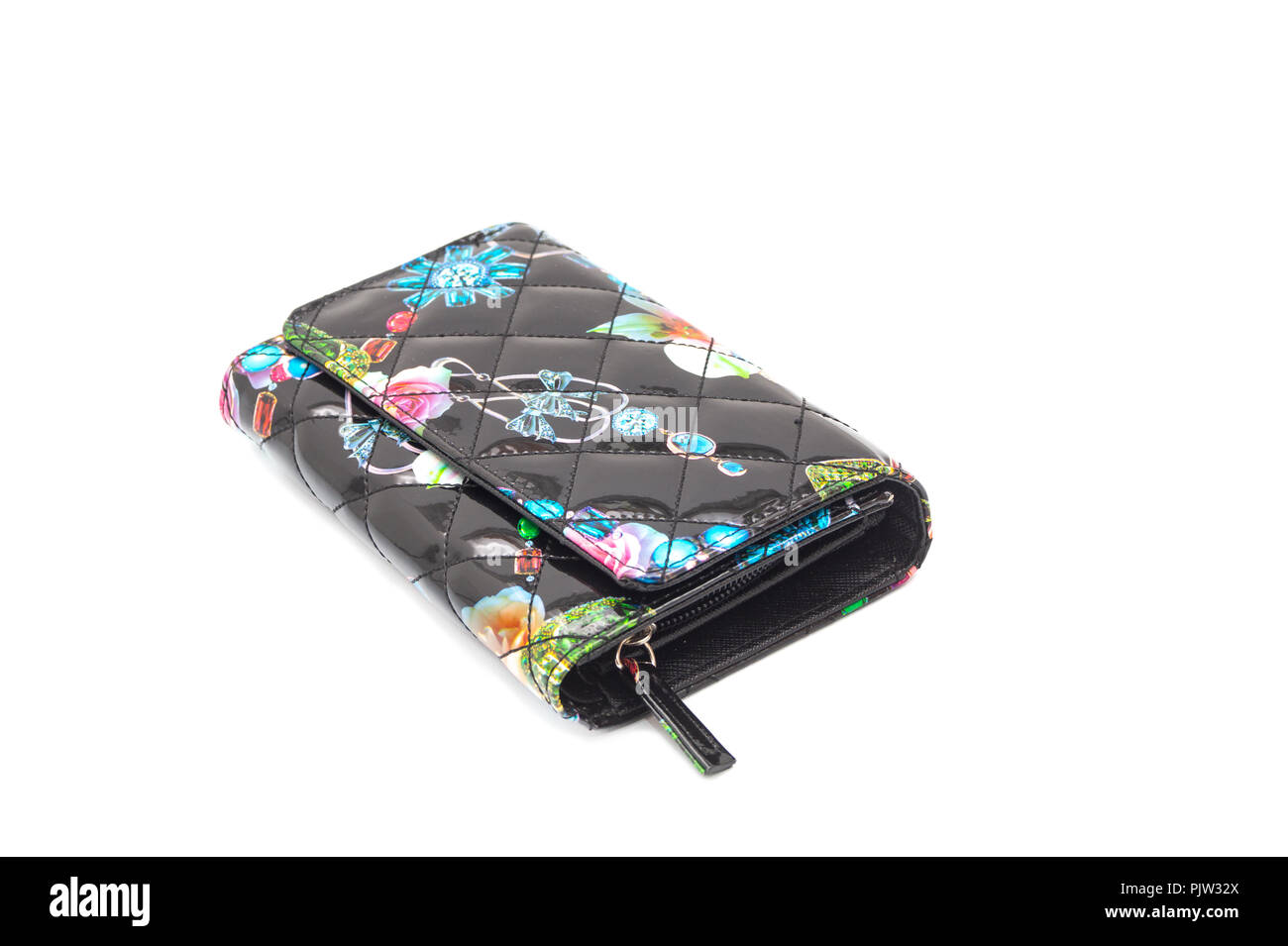 wallet on white background, isolated subject, photo studio Stock Photo