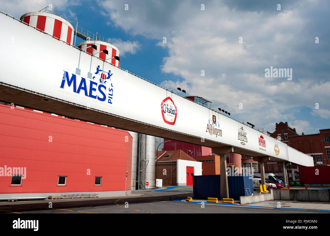 Impressions of the production centre of the brewery concern AlkenMaes