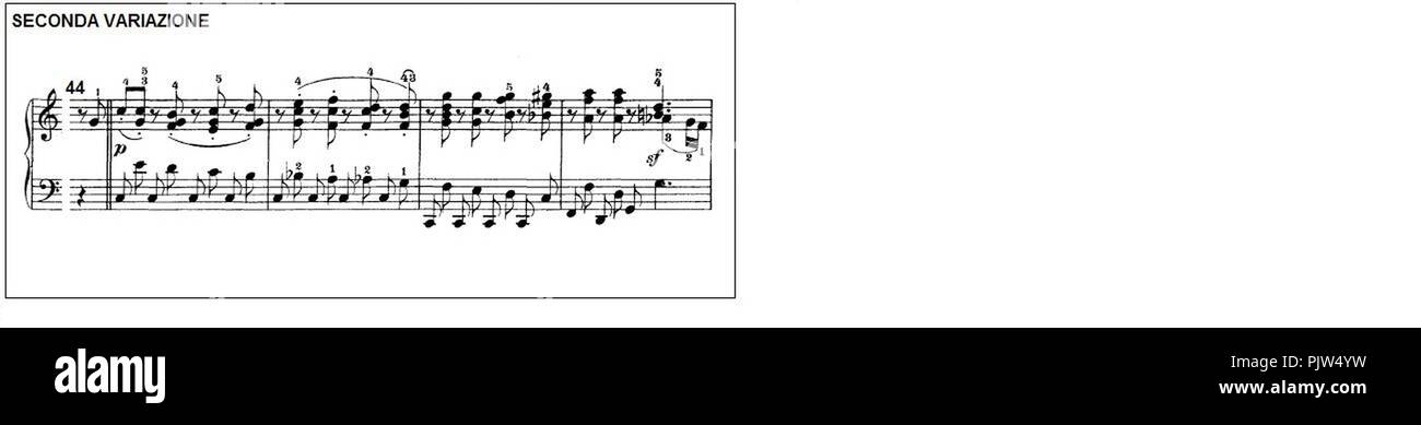 Beethoven Sonata piano no10 mov2 03. Stock Photo