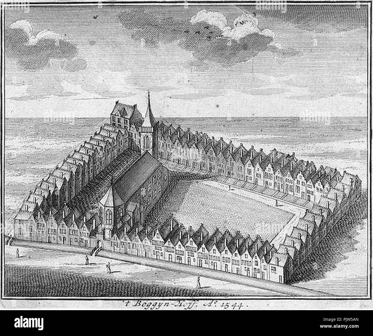 Begijnhof Amsterdam 1544. Stock Photo