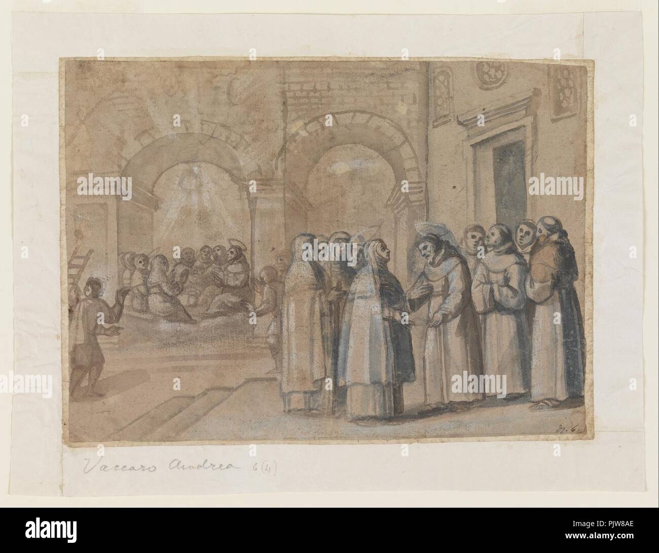 Belisario Corenzio Meeting of Saints Francis and Clara Stock Photo