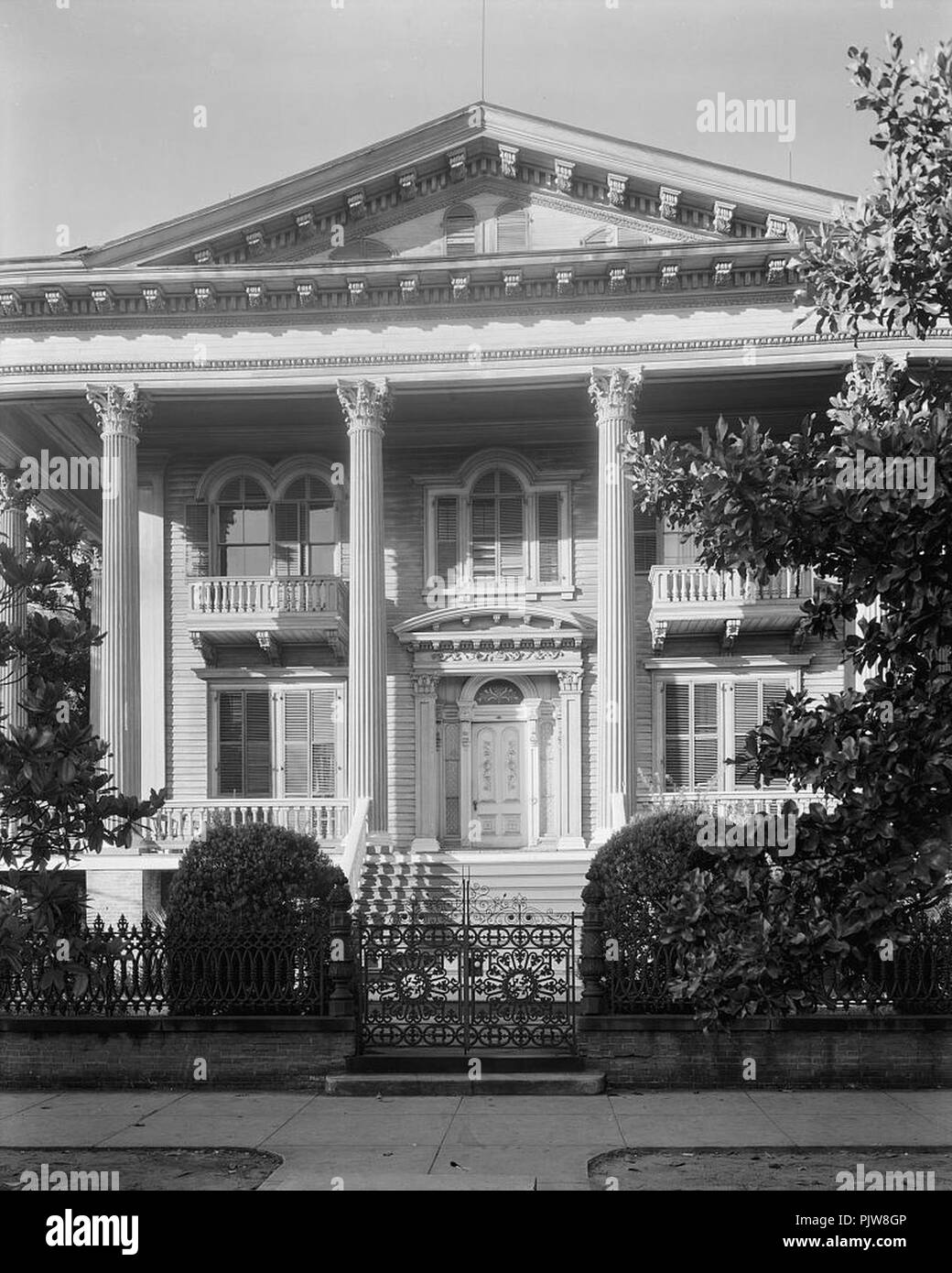 Bellamy House Wilmington North Carolina by Frances Benjamin Johnston. Stock Photo