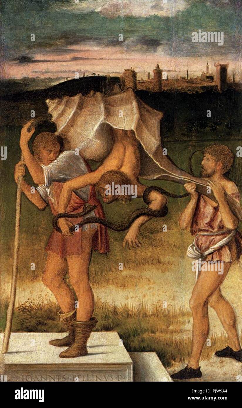 Giovanni bellini, quattro allegorie, menzogna. Stock Photo