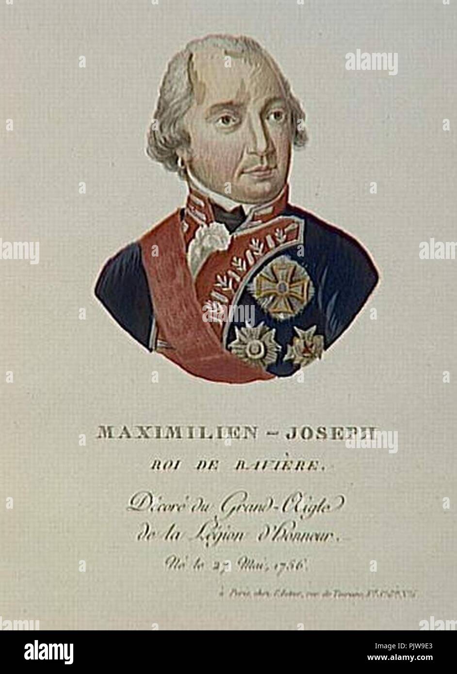 Maximilien-Joseph roi de Bavière né le 27 mai 1756 Stock Photo - Alamy